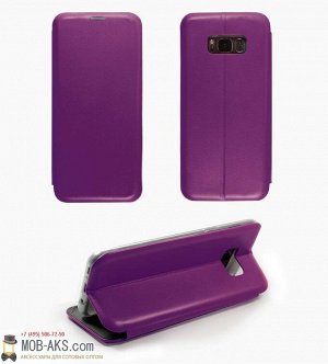 Чехол-книга боковая Samsung S8 фиолетовый оптом