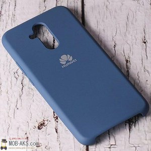 Силиконовая накладка Silky soft-touch Huawei Mate 20 lite синий оптом