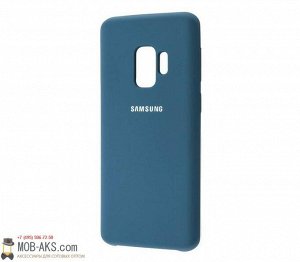 Силиконовая накладка Silky soft-touch Samsung S9 синий оптом