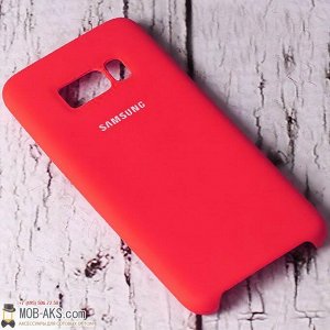 Силиконовая накладка Silky soft-touch Samsung S8+ красный оптом