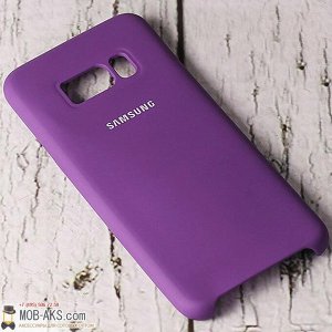 Силиконовая накладка Silky soft-touch Samsung S8+ фиолетовый оптом