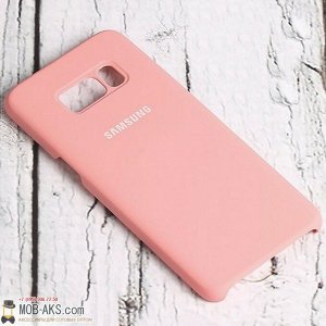 Силиконовая накладка Silky soft-touch Samsung S8+ розовый оптом