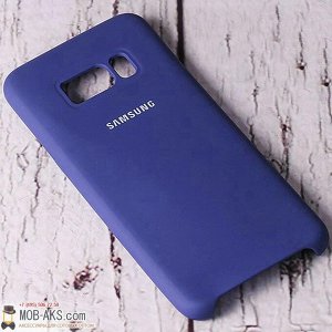 Силиконовая накладка Silky soft-touch Samsung S8+ синий оптом