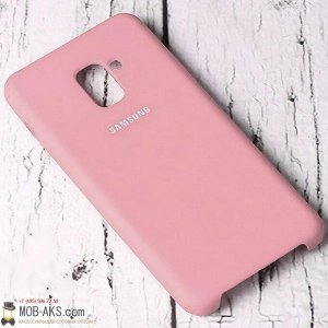 Силиконовая накладка Silky soft-touch Samsung J6+(2018) розовый оптом