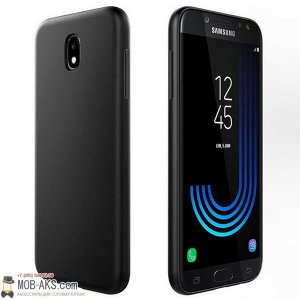 Силиконовая накладка тонкая 0.33 мм Samsung J7+(2017)/C8 черный оптом