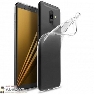 Силиконовая накладка 0.6 мм Samsung J8 (2018) / A6+(2018) прозрачный оптом