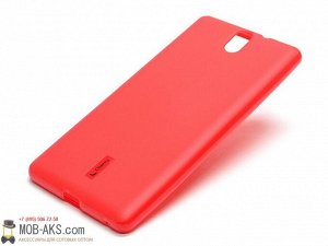Силиконовая накладка Cherry (в комплекте с глянцевой пленкой) красный для Lenovo A880 оптом