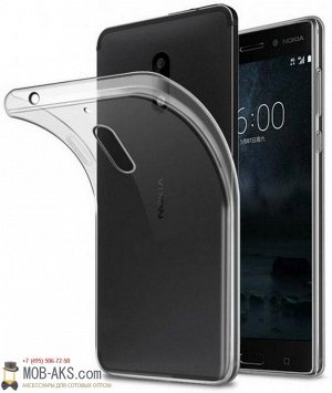 Силиконовая накладка 0.6 мм Nokia 8 прозрачная оптом