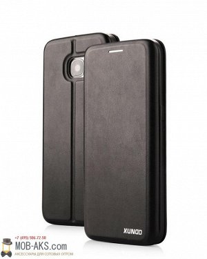 Кожаный чехол-книга Xundo Saina Series для Samsung Galaxy Note 5 черный оптом