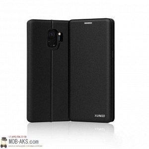 Кожаный чехол-книга Xundo Saina Series для Samsung S9 черный оптом