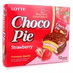 Пирожное Lotte Сhoco Pie Strawberry