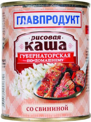 Каша Губернат.рис со свинин. 340г, шт
