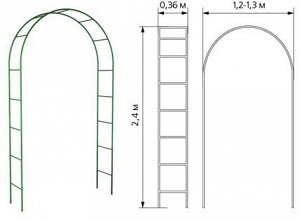 Арка ЛЕСЕНКА металлическая 240см