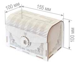 Шкатулка Шкатулка "Сундук малый"
Материал изделия: фанера
Длина 155 мм, ширина 100 мм, высота 100 мм