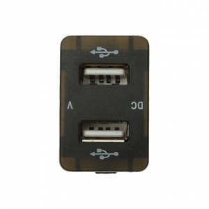 Зарядное устройство, 12-24 В, 2 USB, 4,2 А, вольтметр, черный