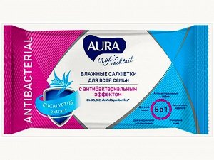 Влажные салфетки Tropic Cocktail Антибактериальные 60шт.