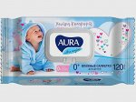 Влажные салфетки Детские Ultra Comfort с экстрактом алоэ и витамином Е 120шт. с крышкой