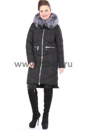 Пальто с мехом FineBabyCat 361-1_Р (Черный)