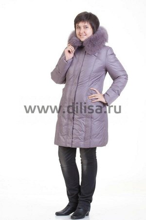 Пальто с мехом Fultani 183_Р (Сирень D138)