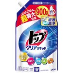 Lion &quot;Top Clear Liquid &quot; Жидкое средство для стирки белья, сила ферментов, мягкая упаковка с закручивающейся крышкой, 900гр