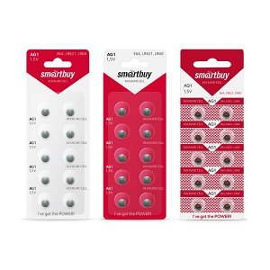 Батарейка часовая AG1 (упаковка 10 шт.) Smartbuy (SBBB-AG1-10B)