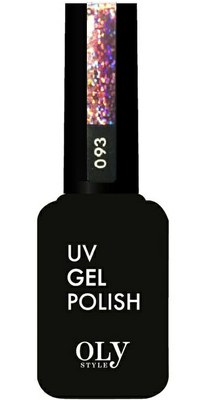 Olystyle ГЕЛЬ ЛАК для ногтей 093 нежно-розовый глиттер
