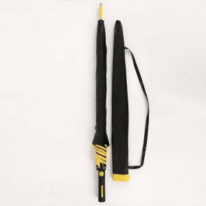 Зонт-трость п/авт R60/70 8сп П/Э В/У УФ ОДНОТОН прямая ручка черный/МИКС пакет 5556441