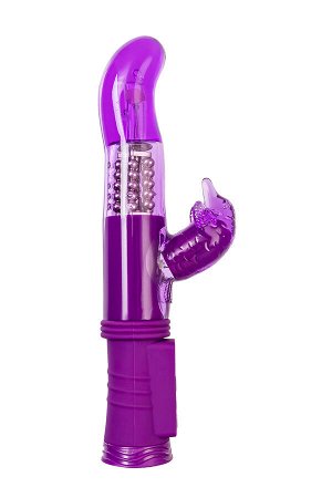 Вибратор с клиторальным стимулятором A-Toys by TOYFA High-Tech fantasy, TPR, фиолетовый, 22,5 см