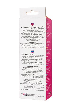 Вибратор с клиторальным стимулятором A-Toys by TOYFA Lilu, силикон, розовый, 20 см