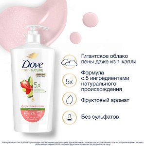 NEW ! Dove крем-гель для душа ДЛЯ ВСЕЙ СЕМЬИ КЛУБНИКА-ЛАЙМ бессульфатный на основе ухаживающей формулы 610 мл
