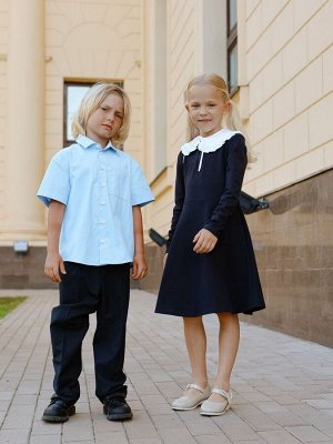 Платье трикотажное чернила