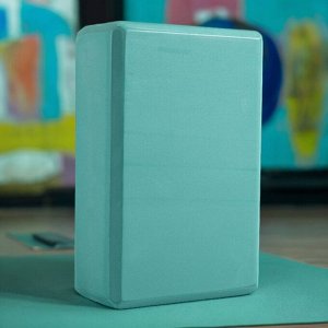 Новый бренд Блок для йоги (кирпич для йоги/блок для фитнеса) 23*15*7,5 см. Цвет БИРЮЗОВЫЙ