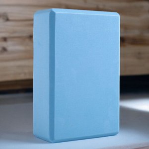 Блок для йоги (кирпич для йоги/блок для фитнеса), 23*15*7,5 см. Цвет ГОЛУБОЙ