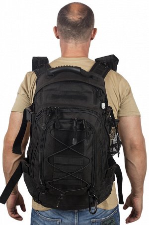 Черный тактический рюкзак с отделением для гидратора 3-Day Expandable Backpack Black 
	(Рюкзак с отделением-органайзером, удобн