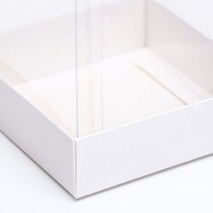 Коробка для пирожных, белый, 10?10?10 см