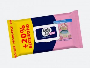 Влажные салфетки Детские Emily Style Baby Без аромата 100+20шт. с крышкой