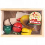 Игрушка дерев. &quot;Буратино&quot; Овощи на липучке, кор.