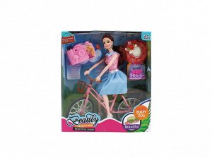 Кукла на велосипеде, с аксесс,кор. 30*26*8 см