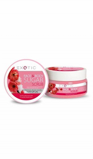 EXOTIC Сахарный скраб для лица и тела Exotic 300 ml (B Moroccan Snow White)