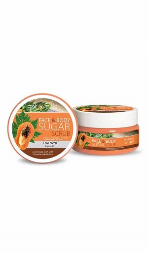 EXOTIC Сахарный скраб для лица и тела Exotic 300 ml (F Papaya)