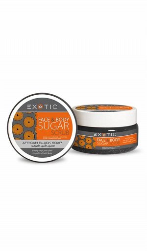 EXOTIC Сахарный скраб для лица и тела Exotic 300 ml (J Black African Soap)