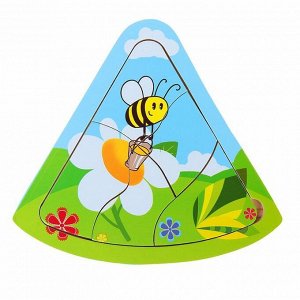 Пазл малый треугольный "Пчелка", 5 элементов