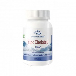 Цинк NORWAY NATURE Zinc Chelated 25мг - 60 таб.