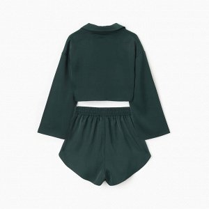 Комплект (сорочка, шорты) женская MINAKU:, Home collection цвет изумруд.