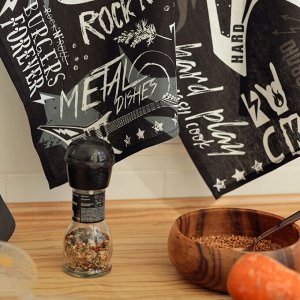 Набор кухонных полотенец Доляна Rock'n'roll 35х60см-4шт, 100% хл