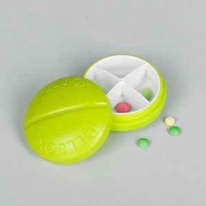 Таблетница "Pill Box", 4 секции, цвет МИКС