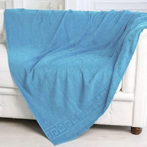 Махровая простынь 180*220 плотность 380 г ГОЛУБОЙ
