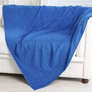 Махровая простынь 180*220 плотность 380 г СИНИЙ