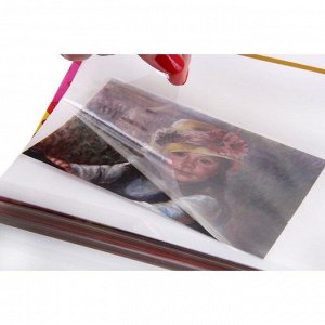 Фотоальбом магнитный 20 листов в коробке "Цветок в рамке", МИКС