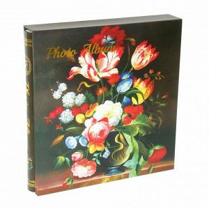 Фотоальбом на 620 фото 10х15 см, 13х18 см "Цветы в вазоне" в коробке, МИКС